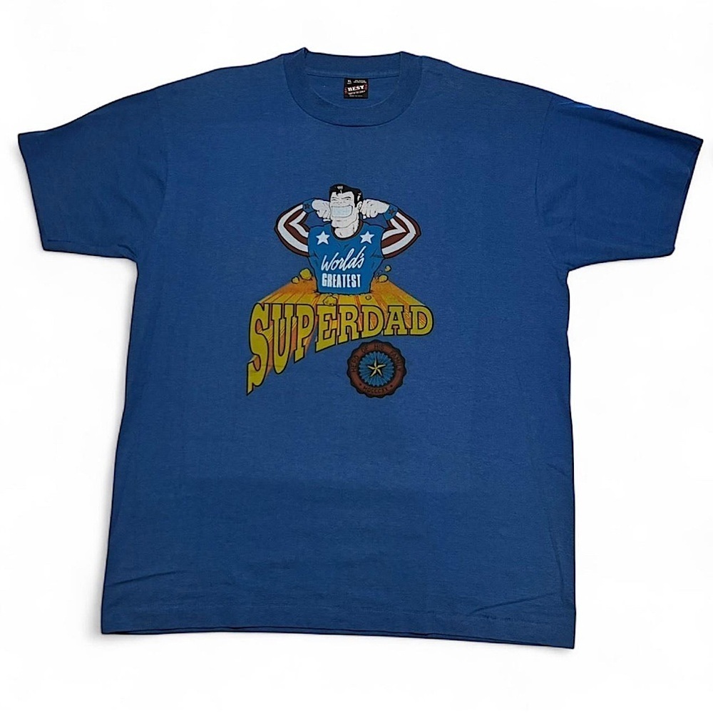 Vintage 90s Men's XL T Shirt Worlds Greatest Superdad Graphic Print - Picture 1 of 4